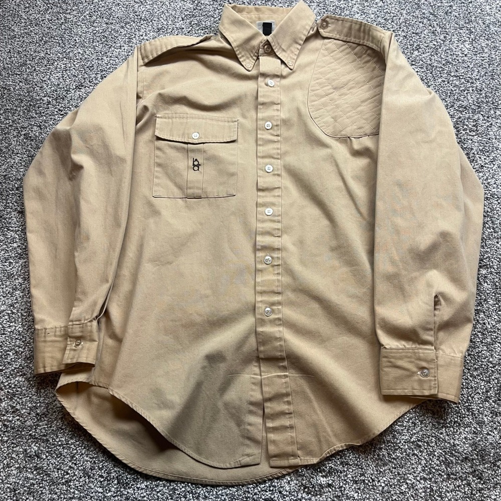 Bob Allen Button Up Shirt Mens XL‎ Long Sleeve Shooting Hunting Utility Safari